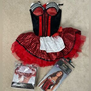 NWT Halloween Red Riding Hood Costume (2 pieces Corset & Tutu) Size M/L